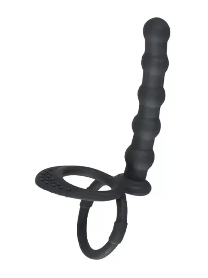 Black Velvets - Penis og Pung-ring med dobbelpenetrering