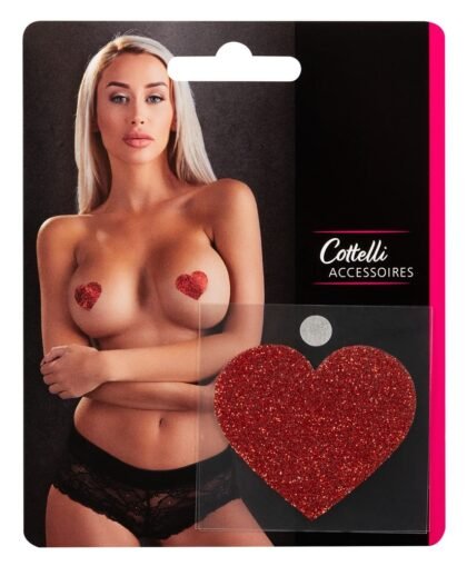 Titty Sticker - Glitrende Hjerte - 2stk