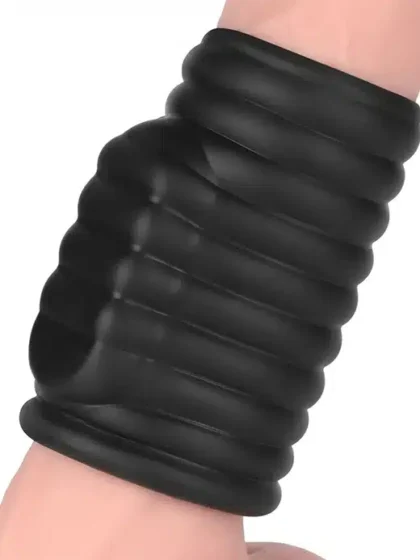 LoveToy -Wave Knights Ring -  Vibrerende Penis sleeve - Sort