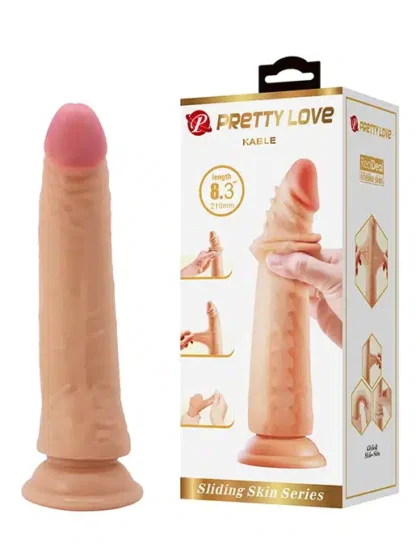 Pretty love - Sliding skin dildo 21 cm - Nude