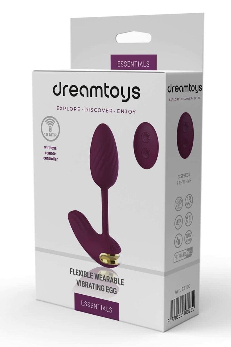Dreamtoys - Essentials - Trusevibrator med egg og fjernkontroll - Lilla - Bilde 8