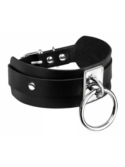 Kinky Diva - Collar med O-ring - Sort