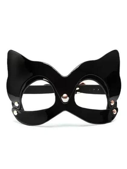 Kinky Diva - High Gloss Cat Mask - Sort