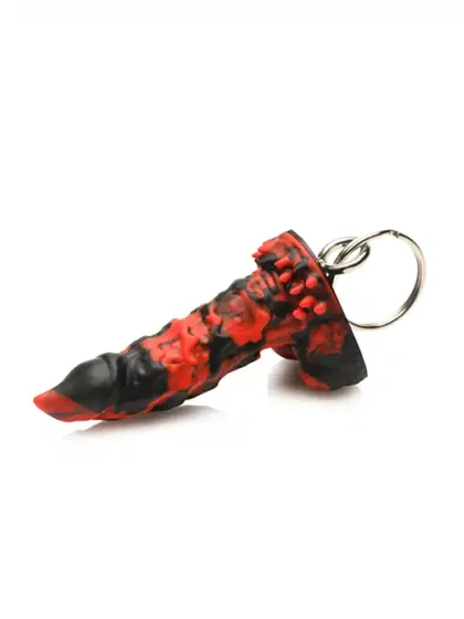 XR BRANDS - Fire Demon - Dildo nøkkelring - Rød/sort