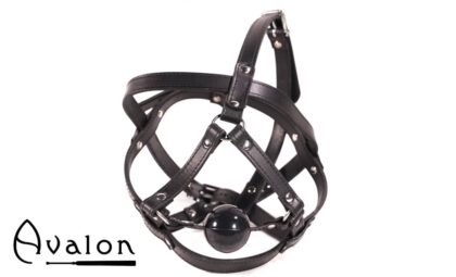 Avalon - TRAPPED - Hodeharness i lær med gag