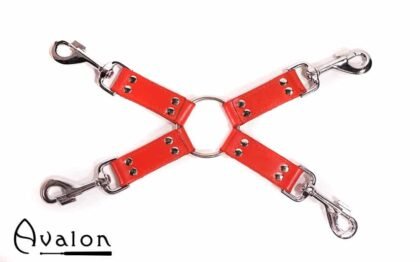 Avalon - RITUAL - Hog-tie-sett med 4 deler - Rød