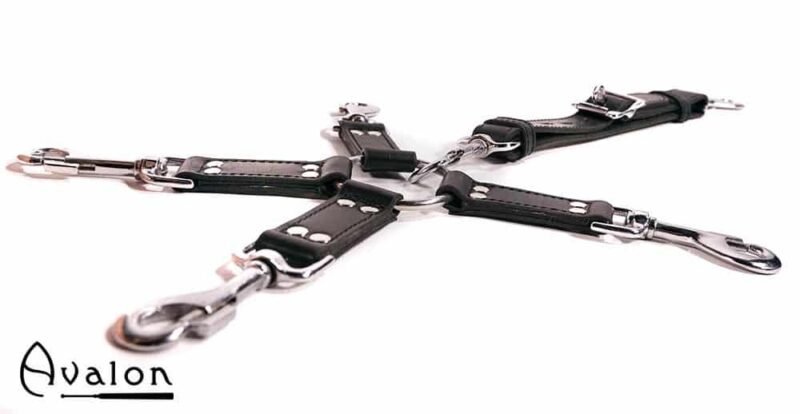 Avalon - SACRED - Hog-tie-sett med 5 deler - Sort