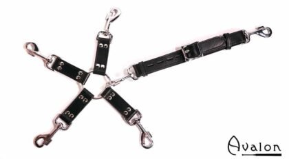 Avalon - SACRED - Hog-tie-sett med 5 deler - Sort