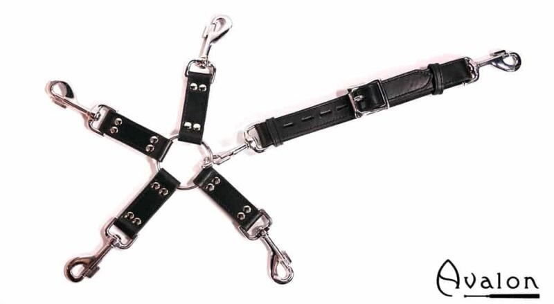 Avalon - SACRED - Hog-tie-sett med 5 deler - Sort