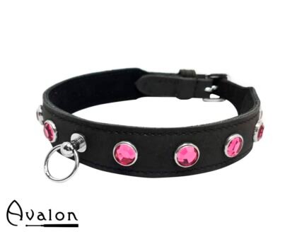 Avalon - DEVOTION - Collar med Rosa runde Stener og O-ring