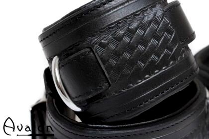 Avalon - LUST - Collar og Cuffs, 5 deler, Sort
