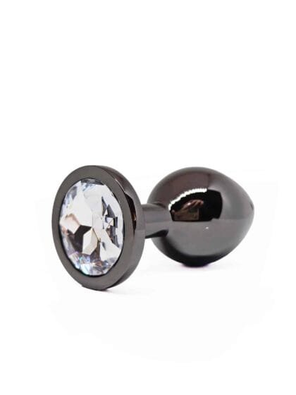 BQS - Sort Buttplug med Krystall - Small