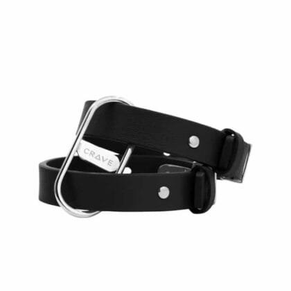 Crave - ICON cuff - Armbånd og cuffs i lær - Sort og sølv
