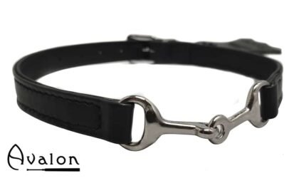 Avalon - Bit - Svart Collar med sølvfarget bitt