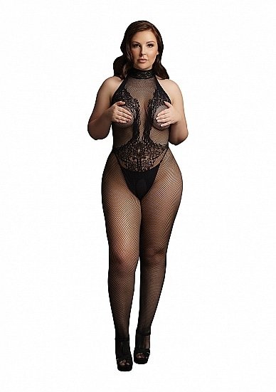 Le Desir - Frekk Catsuit av Blonder og Netting - Queen Size