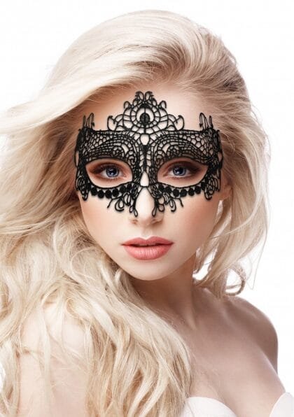Ouch! Queen Maske med Blonder - Sort
