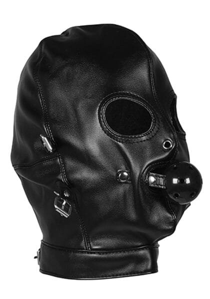 OUCH! - Xtreme - Bondage Maske Med Avtagbar Gag Og Blindfold - Sort