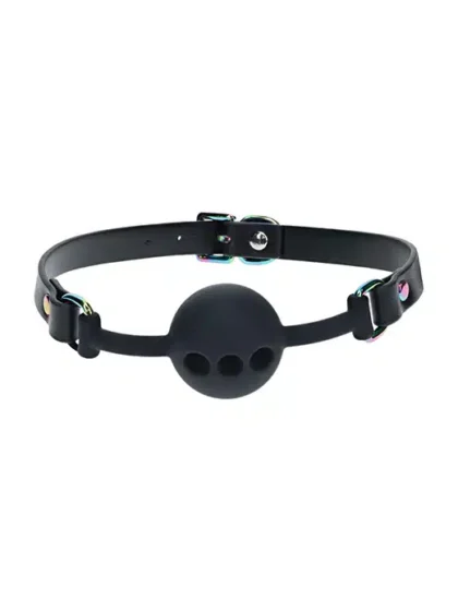 Ouch! Venice - Ballgag med pustehull - Sort