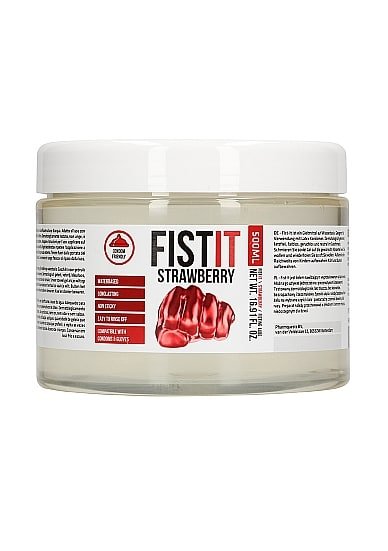 Fist It 500 ml - Vannbasert Glidemiddel - Ekstra Tykk - Jordbær