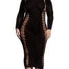 Le Desir - Shades - Carme XI - Tettsittende Nettingkjole - Plus Size