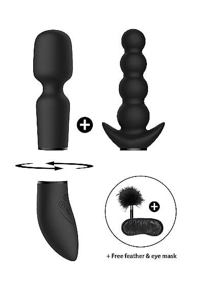 Switch Pleasure kit #3 - Sort  3 i 1 Vibratorsett
