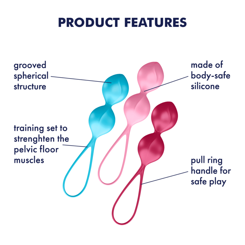 Satisfyer - V Balls - Dobbel Vaginakule - 3stk