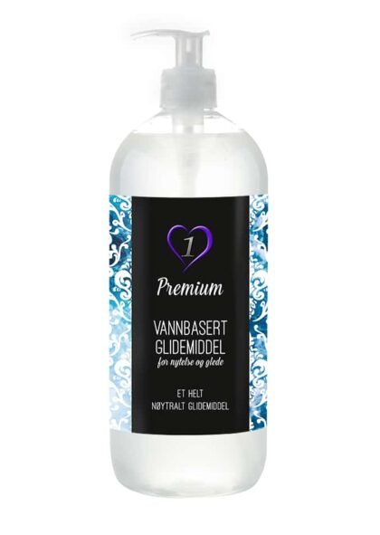 Premium - Vannbasert Glidemiddel - Nøytral - 1000ml