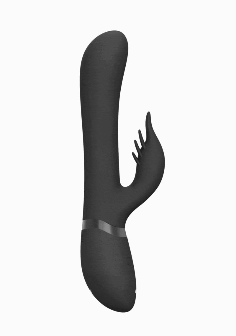 VIVE - Chou - Rabbitvibrator med utskiftbare hoder - Sort