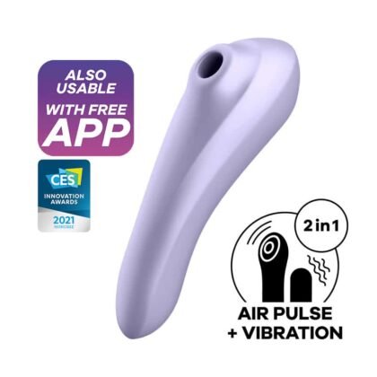 Satisfyer - Dual Pleasure - Appstyrt Trykkbølgevibrator - Lilla