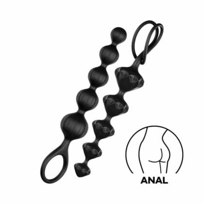 Satisfyer - Love Beads - Buttplugs for Nybegynnere - 2stk - Sort