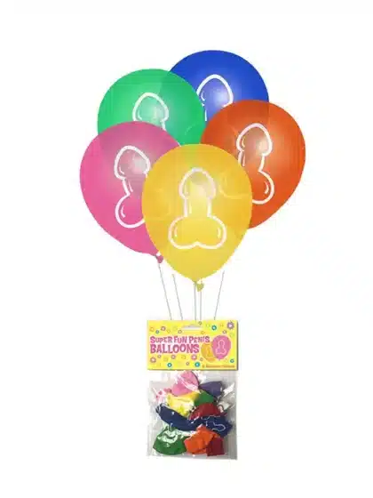 LITTLE GENIE  - Super Fun Penis - Balloons  - 8 pk - Farger