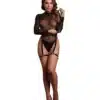 Le Desir - Shimmer body med PU harness One Size (XS-XL)