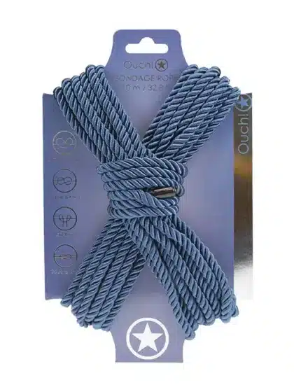 Ouch! Bondagetau - 10 meter - 6mm - Marine Blå