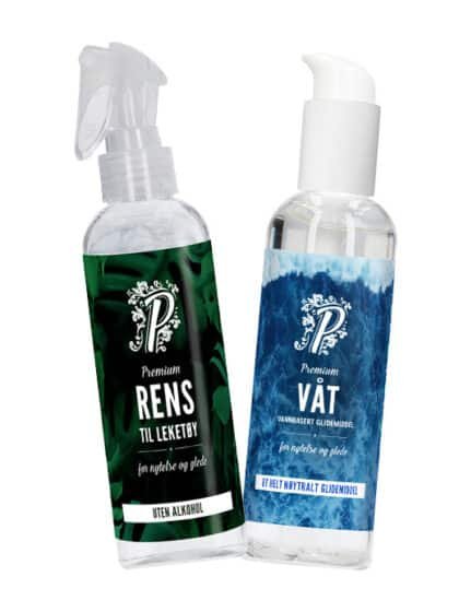 Premium Vibratorstæsj - Vannbasert glidemiddel og Rens til leketøy 150ml